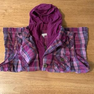 Purple and orange plaid vest Maurice’s XL